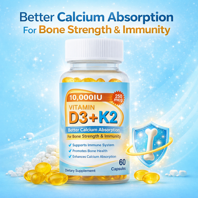 Vitamin D3K2: Better Calcium Absorption For Bone Strength & Immunity