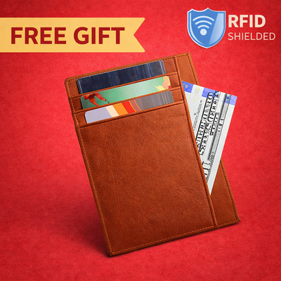 RFID Shielded Anti-Theft Leather Wallet